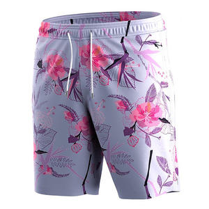 Vente à chaud de shorts de bain mi-longs pour hommes, shorts de luxe personnalisés de haute qualité avec cordon de serrage, service OEM, shorts de plage décontractés à la mode - Product Image 1