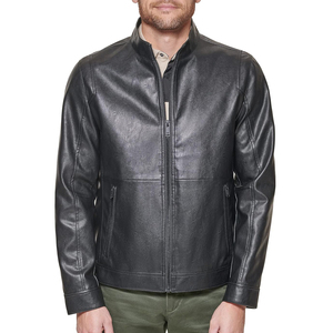 Chaqueta de Piel de Oveja con Logotipo Personalizado, Estilo Vintage, para Hombre, de Grano Completo, Impermeable, con Capucha, para Invierno, Uso en Exteriores, Auténtica - Product Image 1