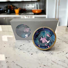 Juego de dos cuencos de madera con diseño personalizado impreso en esmalte - impermeables - modernos - de lujo - Product Image 2