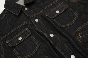 Vintage Men's Motorbike Denim Jacket Retro Biker Motorcycle Denim Outerwear Windproof Casual Slim Fit Cowboy Cotton <b>Coat</b> Men - Product Image 3