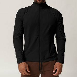 Sweat-shirt à fermeture éclair intégrale pour homme sans capuche en coton et polyester polaire, vêtements de sport, fournisseur et fabricant - Product Image 3