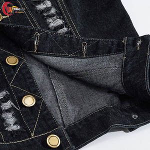 Chaleco vaquero para hombre con cuello levantado, chaleco vaquero transpirable de talla grande, chaleco vaquero para uso en exteriores para hombre - Product Image 5