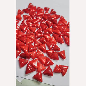 91 Piezas de Coral italiano Natural 10mm-12mm cabujón triangular 243 Cts lote Iroc ventas buena calidad Coral piedras preciosas sueltas cabina US $219 - Product Image 1