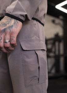 Venta al por mayor OEM pantalones Cargo Streetwear pantalones de algodón caqui Track Jogger con pantalones personalizados pantalones de los hombres a rayas curvas rectas - Product Image 2