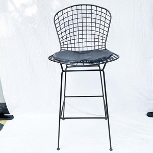 Harry Contemporary Style High Bar <b>Stool</b> Comfortable <b>Cushion</b> with Powder-Coated Iron for Pub Use-GBAK004 - Product Image 2