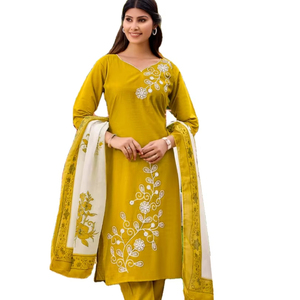 Conjunto de Kurti Maxi Teñido Anudado de Satén de Alta Viscosidad, Holgado, Informal, Formal, Bonito, para Verano e Invierno, de Algodón - Product Image 1