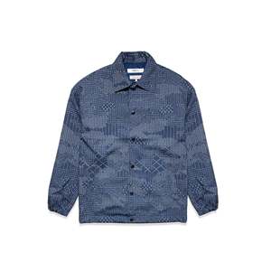   Blouson Coach à Col Montant et Capuche, Imperméable, en Denim Tissé, Décontracté, Motif Camouflage, Lettres, Taille XS, Emballage Individuel, Collection Printemps - Product Image 1