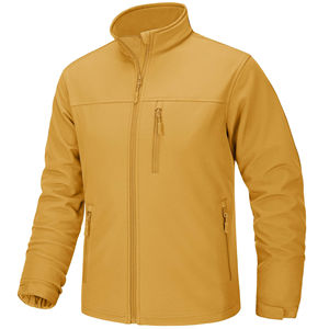 Veste Softshell en toile à capuche pour homme avec tissu coupe-vent, revêtement imperméable, design léger - Product Image 4