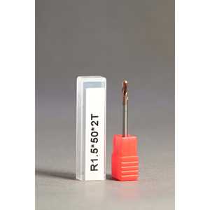 METALDUR 3*50 2 FLAUTE BALLNOSE COBRE 55HRC TiCN RECUBIERTO CNC Router Compatible Square End Mill con vástago de 4mm Altin & Tin Coated - Product Image 1