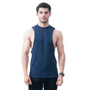 Sleeveless Shirt Custom Logo Print Gym Vest Men's Cotton Fitness Workout Fashion Outfit Tank Top Manufacturer In Pakistan