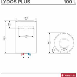Chauffe-eau électrique Ariston Lydos Plus 100 Litres V/5 - Product Image 3