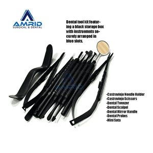 Kit de chirurgie périodontale micro-chirurgicale, instruments chirurgicaux, kit de chirurgie dentaire par amrid surgical - Product Image 2