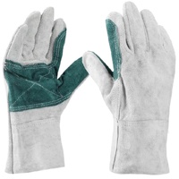 Gants de soudage et de barbecue PK 2025 en cuir de vachette pleine fleur et doublure en molleton de coton, antidérapants, sans silicone, longueur 14 pouces