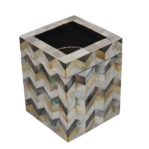 Lujoso diseño antiguo Zig Zag madre de perla quemador de incienso Mubkhar incensario de pie para enchufe de anís estrellado aromático para Ramadán - Product Image 1