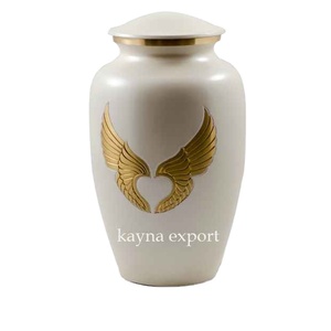 Nuevo Diseño de Última Generación, Urna Funeraria Biodegradable Blanca de Estilo Europeo Grabada, de 200 Pulgadas Cúbicas, para Cenizas Humanas, Diseño Único - Product Image 1