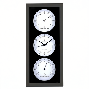 Reloj de Pared JUSTAMINUTE JA7071NB Blanco y Negro de 12x26cm con Termómetro e Higrómetro - Product Image 2