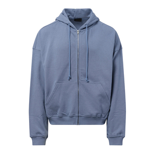 Cropped Hoodie High Quality Plain Drawstring Zipper Fashion Hoodie Cotton Hoodie Fabric Tie Dye Fabric for Sweatshirt - Product Image 1