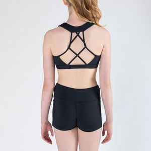 Conjuntos de Yoga y Gimnasio Elásticos en 4 Direcciones Personalizados, Top Deportivo con Tirantes Cruzados Azul Rey, Pantalones Cortos de Cintura Alta, Conjuntos de Fitness para Gimnasio, Precio Económico - Product Image 4