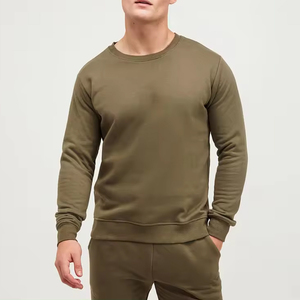 Best Selling Men's 100% Cotton Regular Fit <b>Long</b> Sleeve Fleece <b>Sweatshirts</b> Quick Dry Winter Solid Outdoor/Casual Wear Plain Dyed - Product Image 4