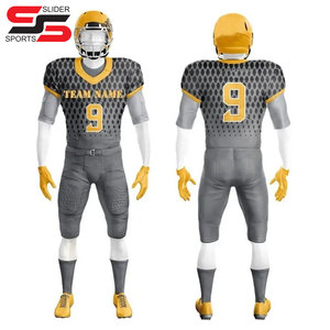 Vente en gros Uniforme unisexe de football américain Coupe automatisée Service OEM disponible maillot de football américain col en V pour adultes - Product Image 5