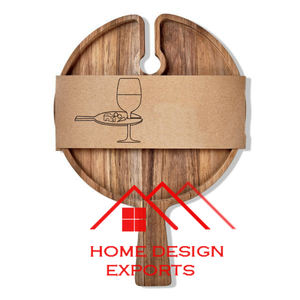 Ensemble de 5 supports à pizza en bois de manguier, support à pizza pour servir de manière décorative dans les restaurants et les hôtels - Product Image 5