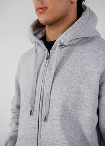 Sudadera con Capucha Personalizada con Logotipo Premium para Hombre, Cierre Completo, Corte Regular, 100% Algodón, Invierno, Deportes al Aire Libre, Fitness, Running, Casual, Lisa, Teñida, Felpa - Product Image 2