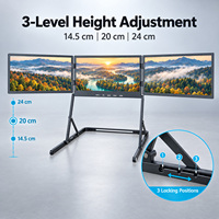 Moniteur triple écran 15,6 pouces 1080P FHD IPS 100% SRGB pliable avec USB-C et Mini USB pour les entreprises