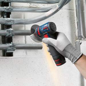 Sistema de 12V GWS 12V-76, Amoladora Angular con 2 Baterías de 2.0Ah, Juego de 5 Discos de Corte y Desbaste, Bolsa de Transporte, Interruptor de Encendido, Funciona con Batería - Product Image 3