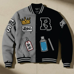 OEM Custom Front Embroidered Logo Windproof Breathable Varsity Jacket Stand Collar Winter Customizable Color & Size - Product Image 4