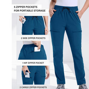 Pantalones de golf de ajuste personalizado para mujer, cintura elástica, Material transpirable duradero, logotipos personales, etiquetas, colores de etiquetas disponibles - Product Image 2