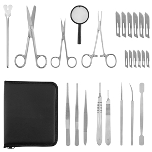 Fórceps de tijera quirúrgica de disección veterinaria de acero inoxidable de alta calidad, juego de instrumentos de sutura, Kit de entrenamiento médico quirúrgico - Product Image 1