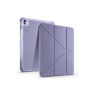 Étui pliable en trois parties TPU+PU pour iPad Air 13/12.9 violet avec support pour stylet et protection certifiée ROHS - Product Image 1
