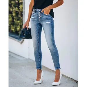Lieferant von internat ionalen Marken neuesten Design Jeans Hosen Röhrenjeans Frauen China Fabrik OEM/ODM Custom Jeans Mujer