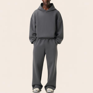 Ensemble de survêtement unisexe personnalisé style streetwear avec logo délavé à l'acide, 100 % coton, commandes en gros - Product Image 2