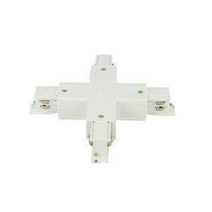 Connettore giunto a forma di X, colore bianco, per CB40103 sistema di binari trifase Bar-illuminazione/binario di illuminazione - Product Image 1