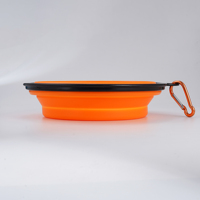 Le plus récent bol pliable en silicone pour animaux de compagnie en plein air personnalisé 2-en-1 pliable chat nourriture bol d'eau alimentation pliant chien bol d'eau