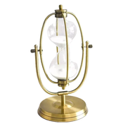 Décoration de table de bureau à domicile unique Décoration artisanale en métal Horloge sablier Ornement d'une demi-heure pour la décoration intérieure