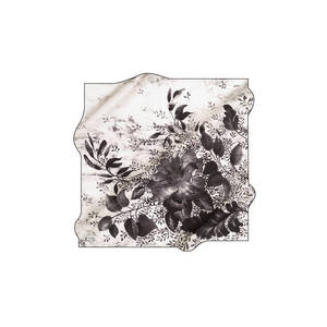Satin Silk Square Scarf with Floral Print Spring-Autumn Accessory - Product Image 1