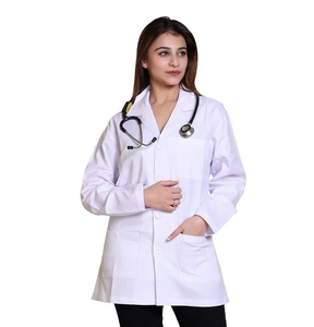 OEM hecho en fábrica unisex de manga larga transpirable personalizado médico profesional desgaste uniforme laboratorio médico abrigo - Product Image 1