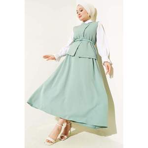 Basic 2 Piece Set with Vest <b>and</b> Belt <b>and</b> <b>Skirt</b> Mint - Product Image 1