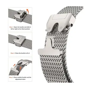 <span class=keywords><strong>Correa</strong></span> de Reloj Inteligente de Titanio Puro con Hebilla Especial para <span class=keywords><strong>Apple</strong></span> Watch Ultra 3 de 49 mm, <span class=keywords><strong>Correa</strong></span> <span class=keywords><strong>Milanesa</strong></span> para S11 S10 de 46 mm, 45 mm, 44 mm, 42 mm - Product Image 5