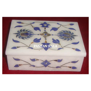 Rectangular Shape White Marble Inlay Jewelry <b>Boxes</b> for Business <b>Gift</b> and Home Decoration Wholesaler and Manufacturer of Indian - Product Image 1