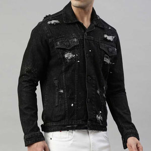 Nouvelle veste en jean pour homme, tendance, best-seller, personnalisée, de haute qualité, coupe ajustée, vintage, coupe-vent, OEM, logo frontal lavé - Product Image 2