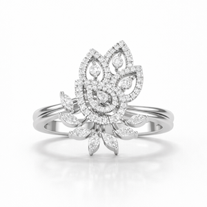 แหวนทอง 14K ประดับเพชรโมอิสซาไนต์สำหรับผู้หญิง สวมใส่ได้ทุกวัน สวยสง่าและมีสไตล์ - Product Image 3