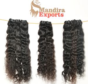 Venta al por mayor 100% Remy Natural negro extensiones de cabello humano de doble trama proveedor máquina paquetes virgen ondulado Sur suelta onda profunda - Product Image 6