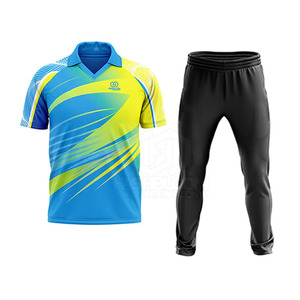 2024 New Arrival Custom Men's <b>Cricket</b> Uniform Best Price Adult Sportswear Short Sleeves Printed Design Breathable 100% Polyester - Product Image 1