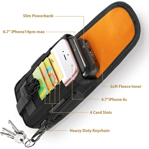 Petite pochette tactique Molle étui pour téléphone portable en nylon respirant EDC Gadget organisateur sac avec fonctions utilitaires pour une utilisation en extérieur - Product Image 5