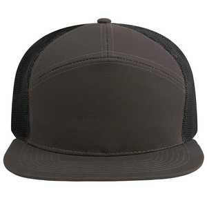 Gorra de béisbol de lujo con logotipo bordado impreso personalizado de 5 paneles Malla de color sólido con función de tela común Diseño personalizado - Product Image 1