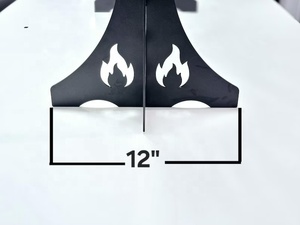 Paravent de cheminée en métal à motif géométrique de luxe, robuste, protection anti-étincelles, autoportant, pour foyer intérieur - Product Image 4