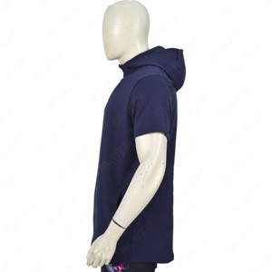 Sudaderas con capucha de algodón de alta calidad para hombre, Sudaderas con cuello falso de media cremallera de fábrica personalizada, técnicas bordadas OEM ODM - Product Image 4